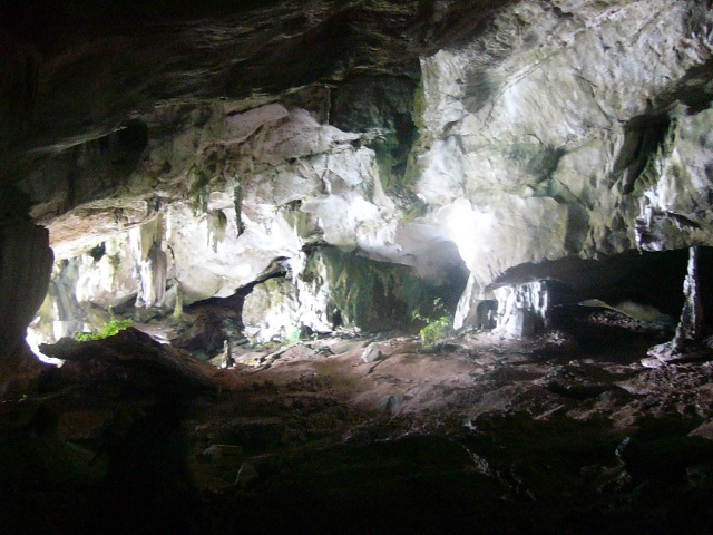 inside cave